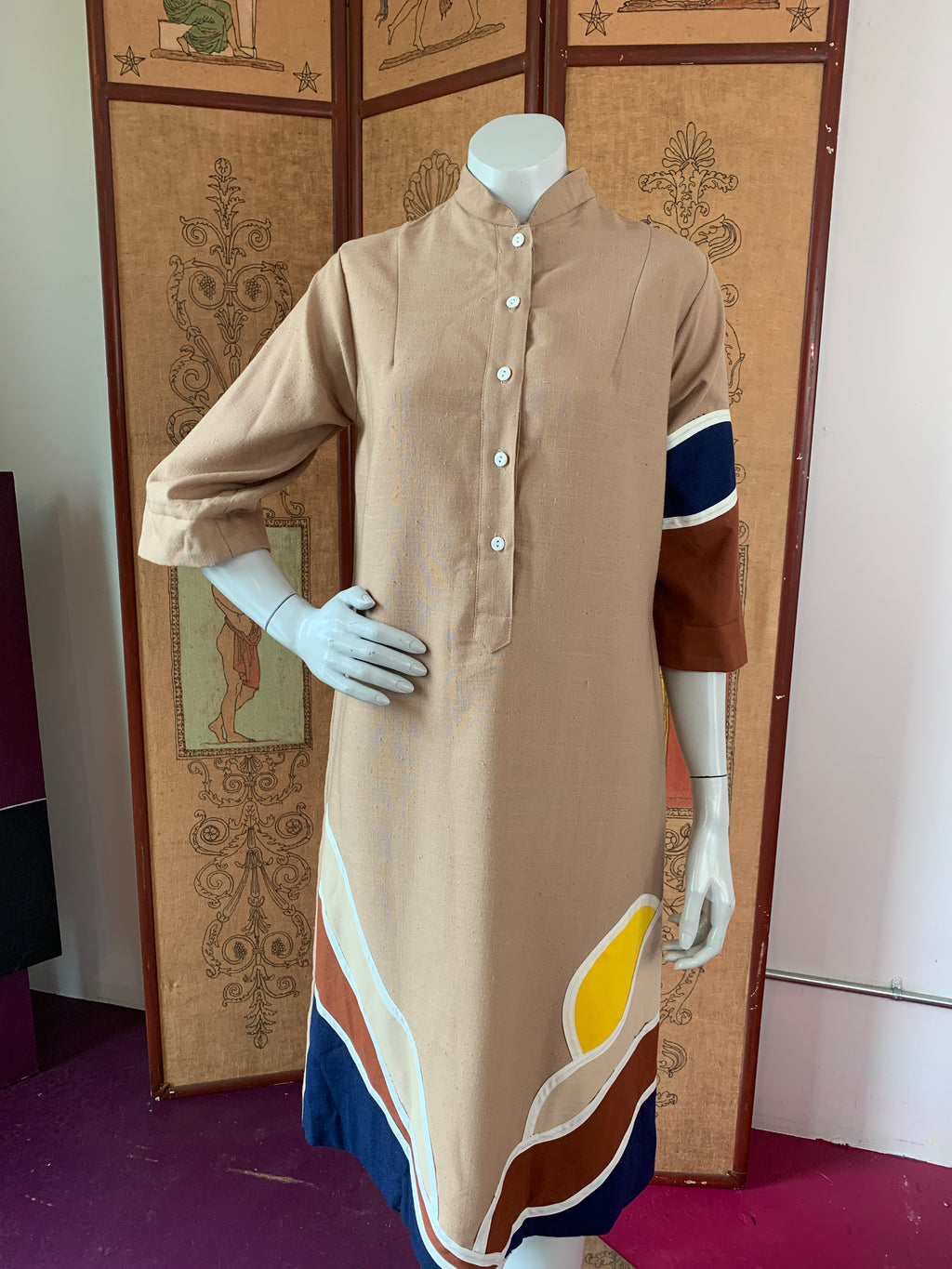 Sunrise Sunset Art to Wear Caftan — vintage 1960s Alfredo's Wife caftan
