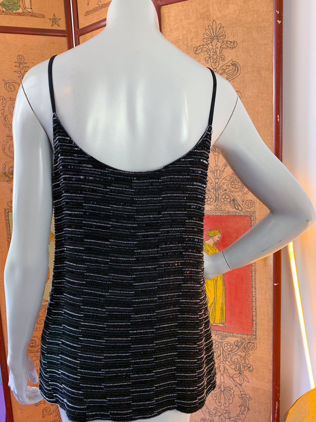 Armani Beaded Sequin Tank Top Tunic — vintage Armani caftan