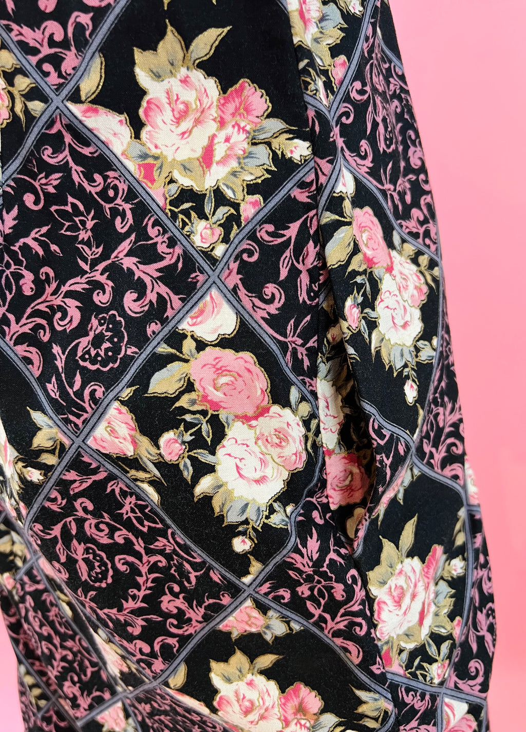 Liberty House Puff Sleeve Romantic Rose Print Dress — vintage 1970s Sun Babies for Liberty House dress in pink