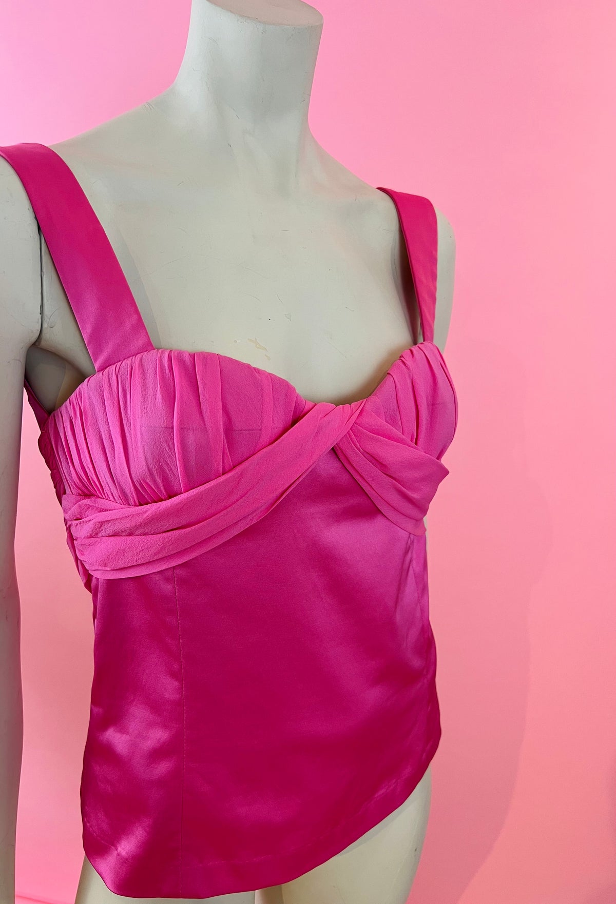 Versace VJC Pink Bustier Tank Top — vintage Versace top in pink