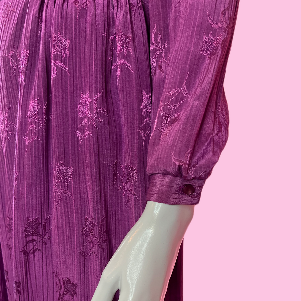 Plum 2 Piece 1970s Blouse & Skirt Ensemble Set — vintage 1970s Fritzi dress in purple