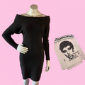 Betsey Johnson Punk Label Grey Off the Shoulder Dress — vintage Betsey Johnson dress in grey