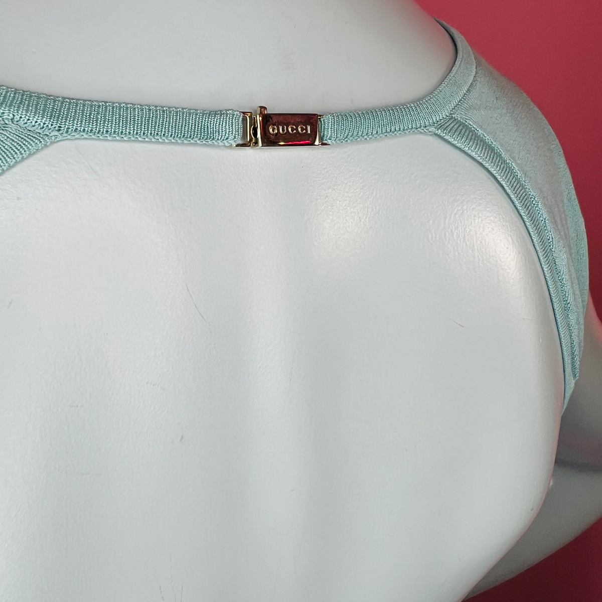 Gucci by Tom Ford Blue Open Back Top New with Tags — vintage Gucci top in blue