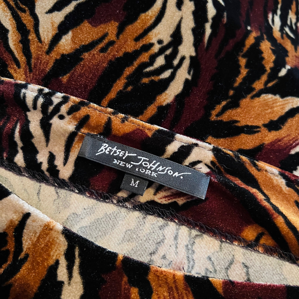 Animal Print Velvet Betsey Johnson Top — vintage 2000s Betsey Johnson top