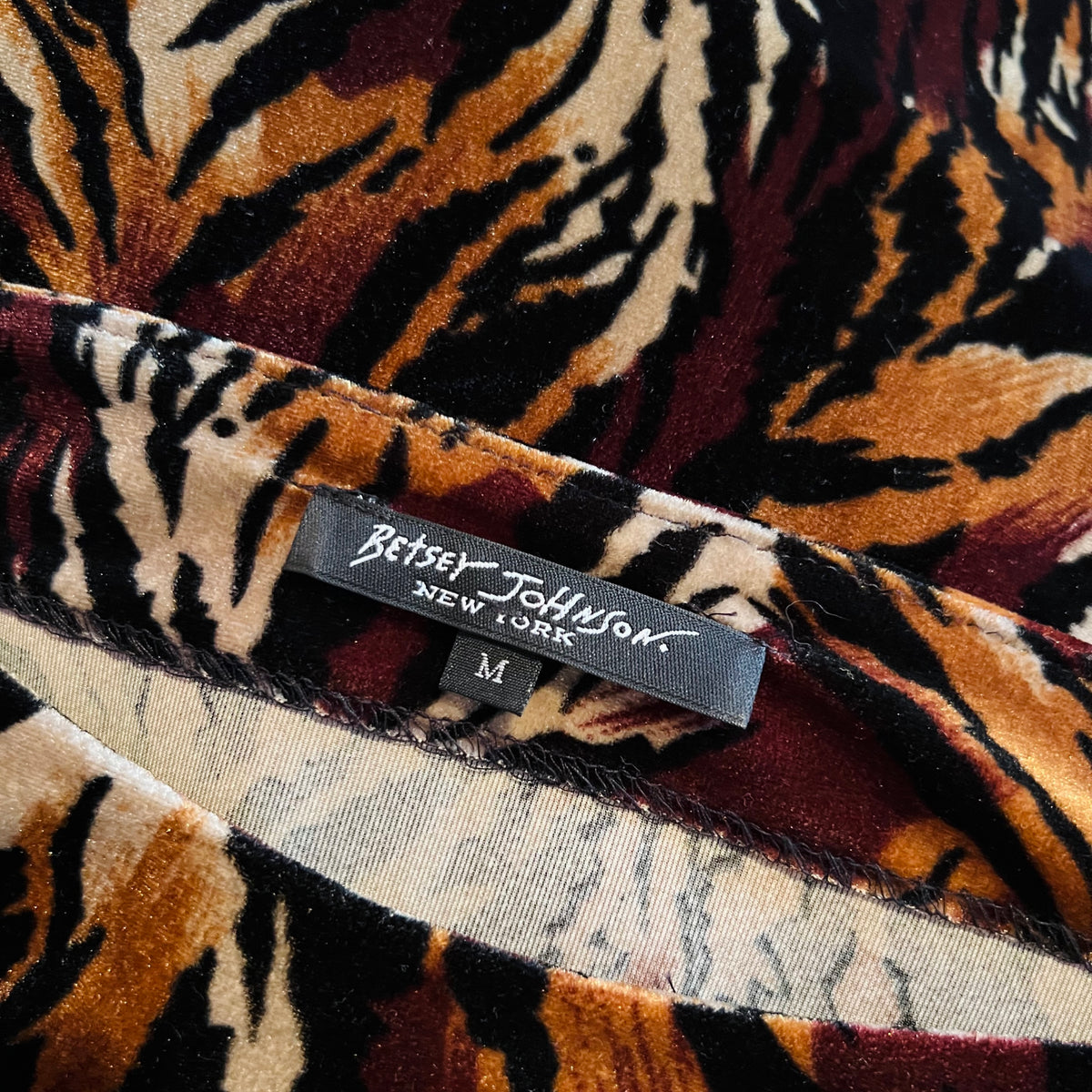 Animal Print Velvet Betsey Johnson Top — vintage 2000s Betsey Johnson top
