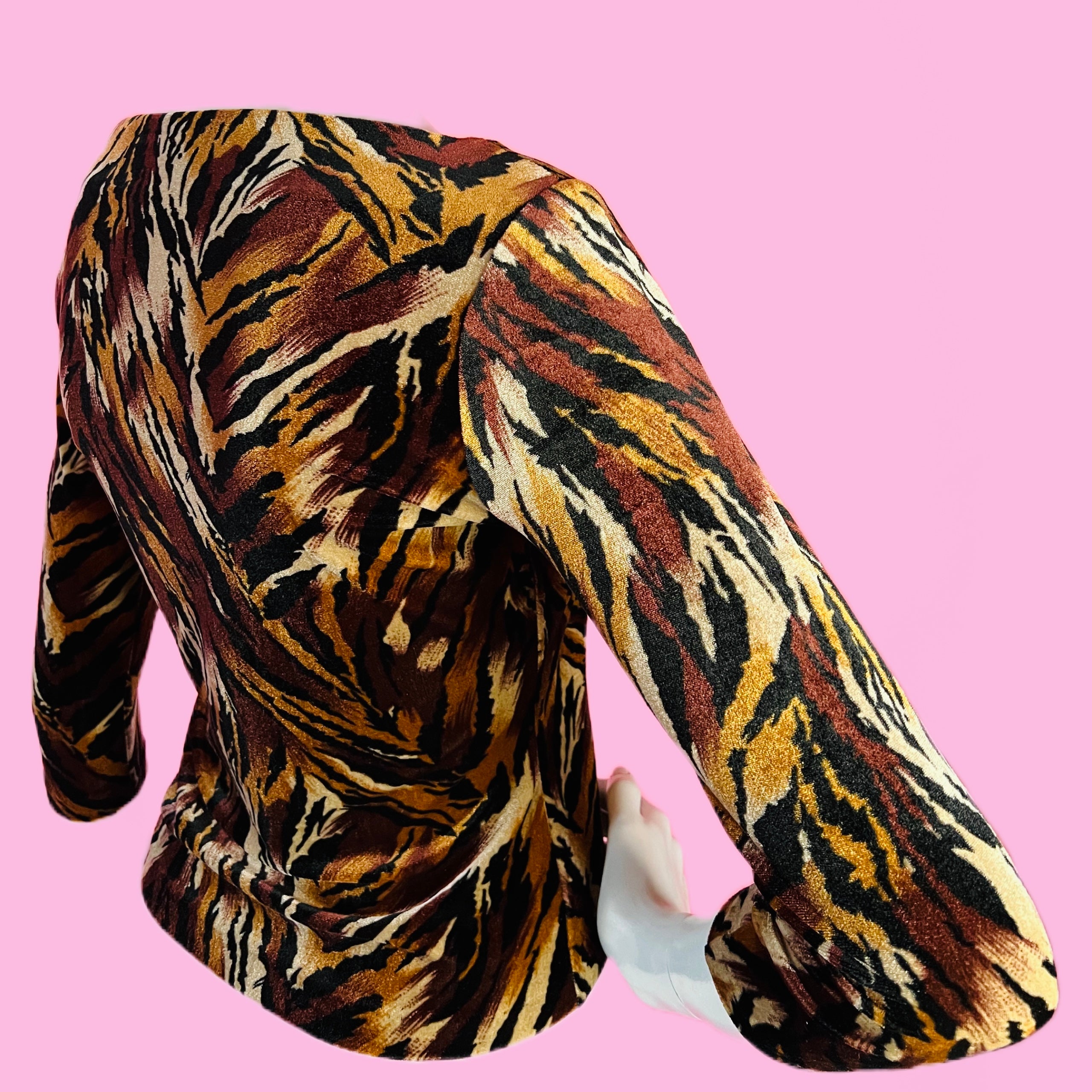 Animal Print Velvet Betsey Johnson Top — vintage 2000s Betsey Johnson top
