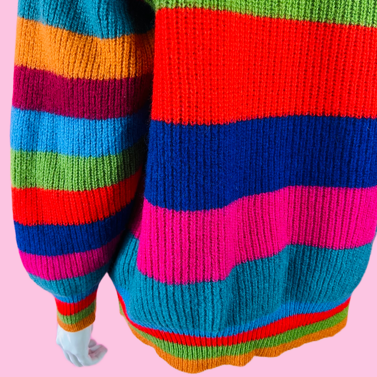 Rainbow Striped 80s Kenzo Sweater — vintage 1980s Kenzo top in multicolour