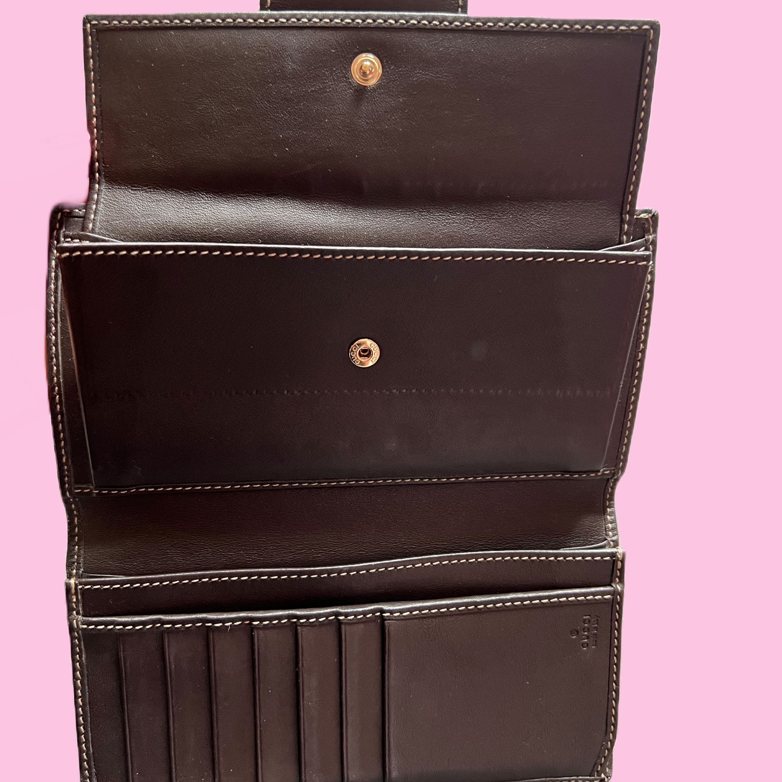 Gucci Black Vintage Leather Wallet