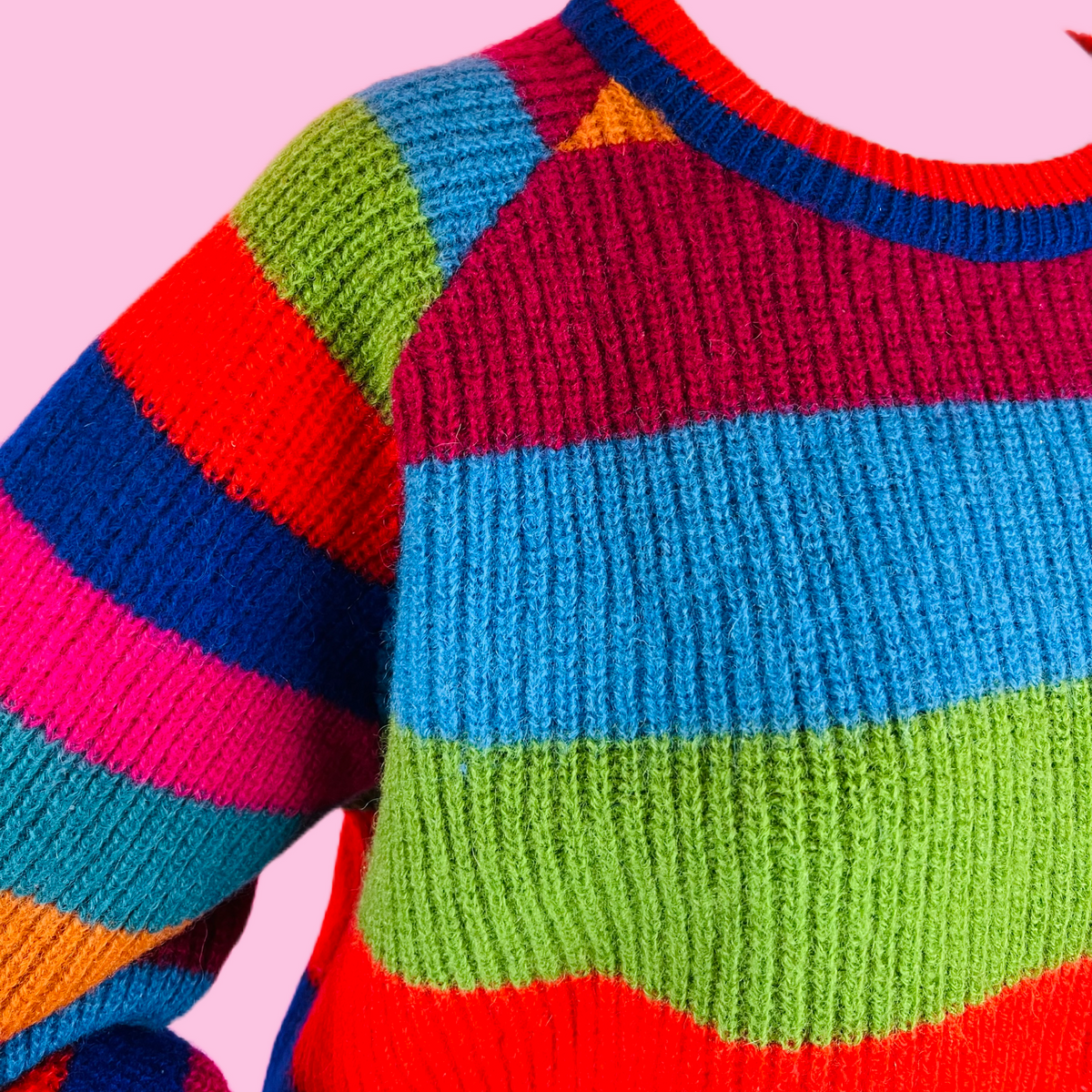 Rainbow Striped 80s Kenzo Sweater — vintage 1980s Kenzo top in multicolour