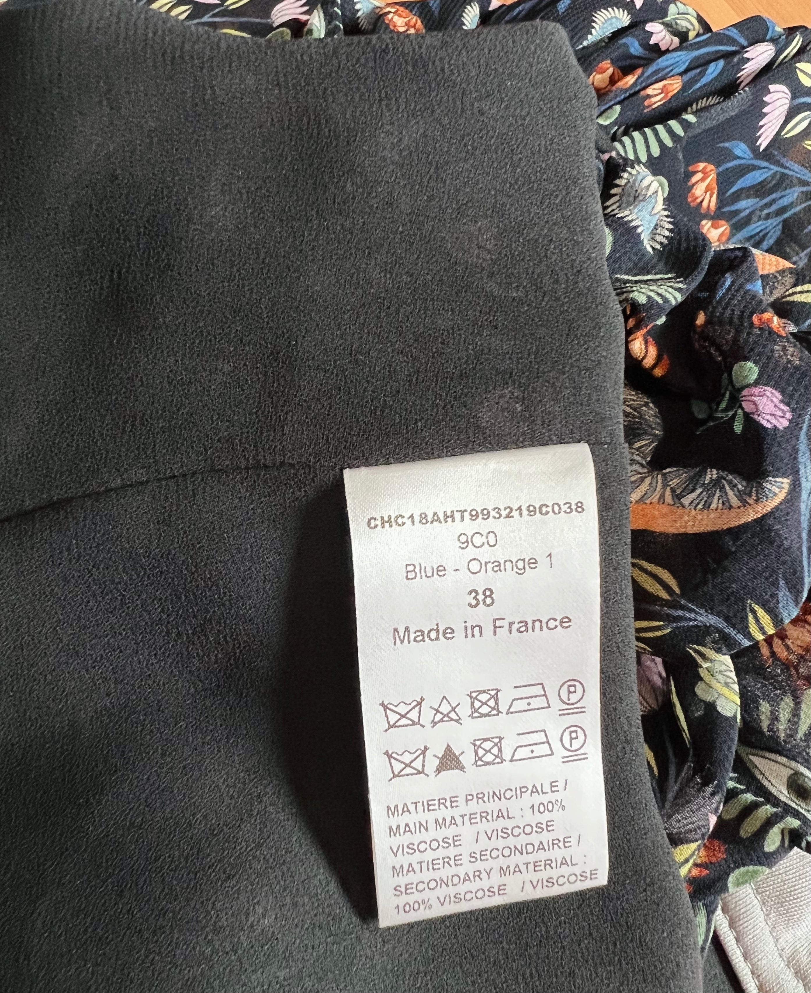 Chloe Designer Mystic Eye Print Bubble Blouse — vintage Chloe top in grey