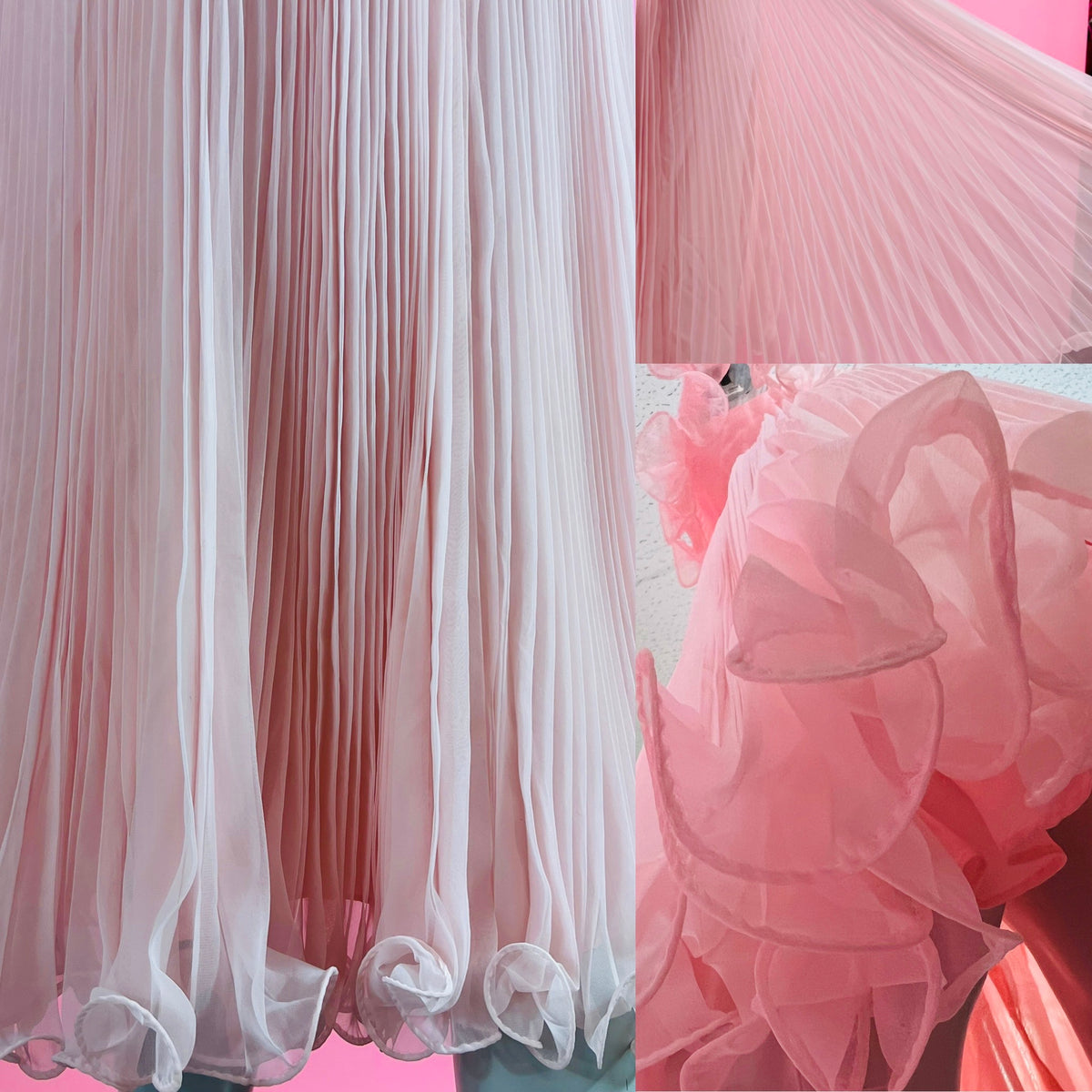 Jack Bryan 1960s Pink Pleated Dress — vintage 1960s Jack Bryan dress in pink
