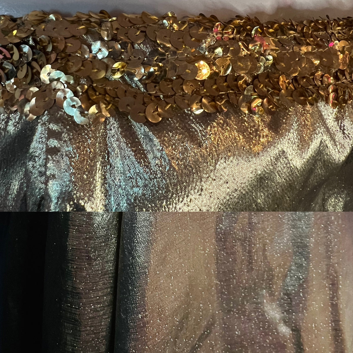 Gold Lamè Gunne Sax Sequin Ball Gown — vintage Gunne Sax dress in gold
